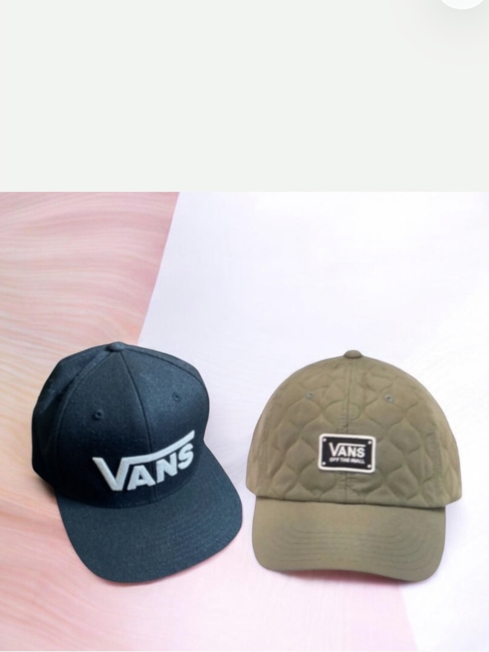 NWOT Lot 2 Vans Off The Wall Green Quilt Black Basketball Caps